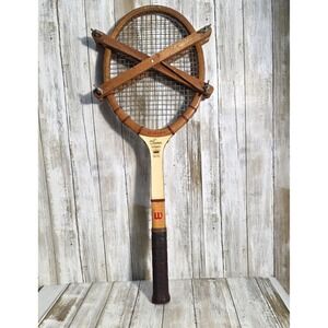Vintage Wilson Jack Kramer Autograph Wooden Tennis Racquet with Xpert Press USA